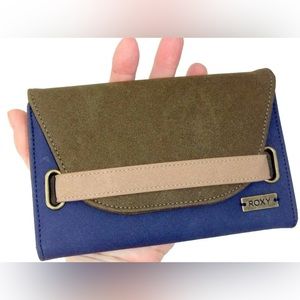 Roxy Chai Latte Wallet Burnt Olive Womens Surf Trifold Suede